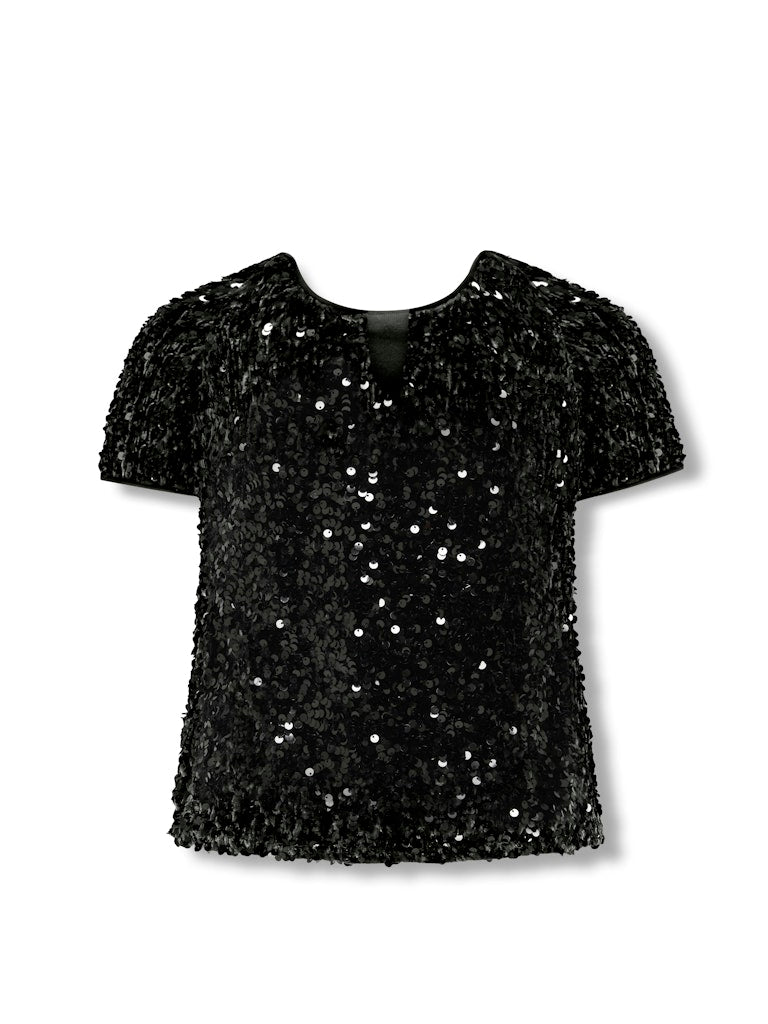 Maglia Maniche Corte con Paillettes Only art. 15359942