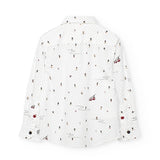 Camicia popelin con stampa per ragazzo