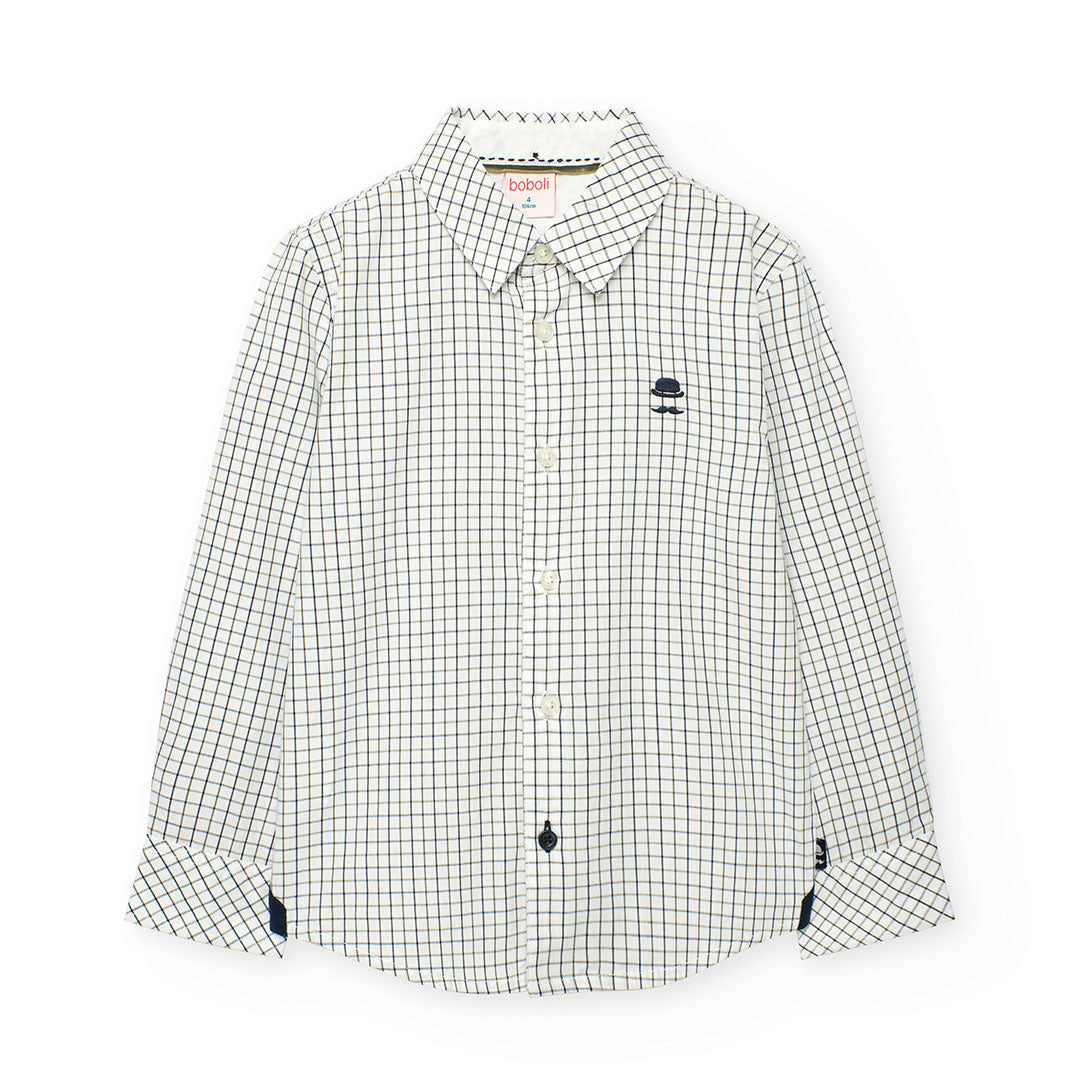Camicia popelin quadri per ragazzo Art. 732147
