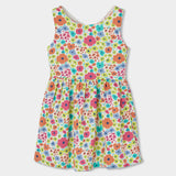 Vestito satin fiori per ragazza