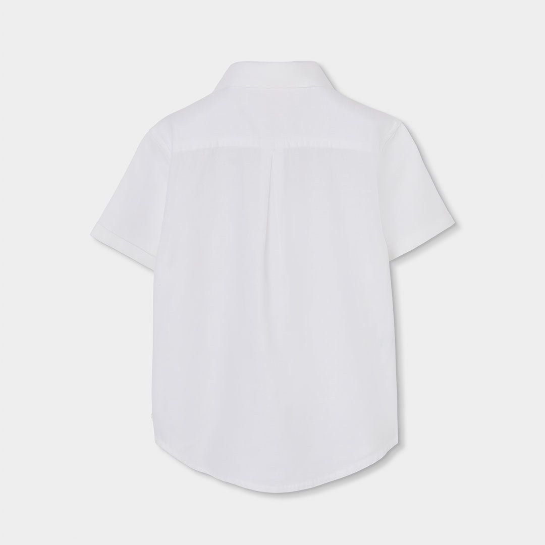 Camicia lino manica corta per ragazzo