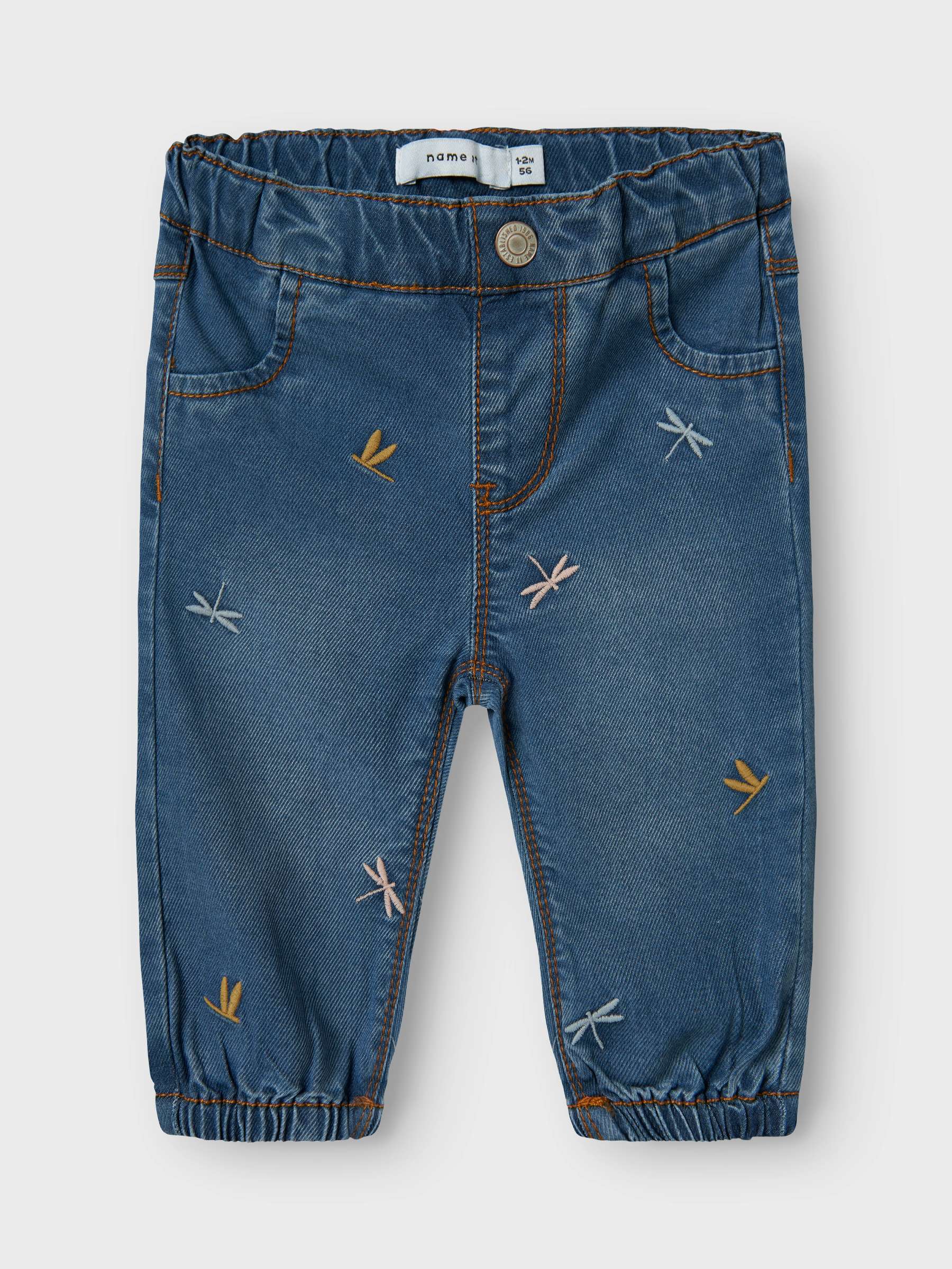 Jeans Ricamati Rose Neonata