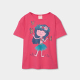 Maglietta jersey stampato per ragazza