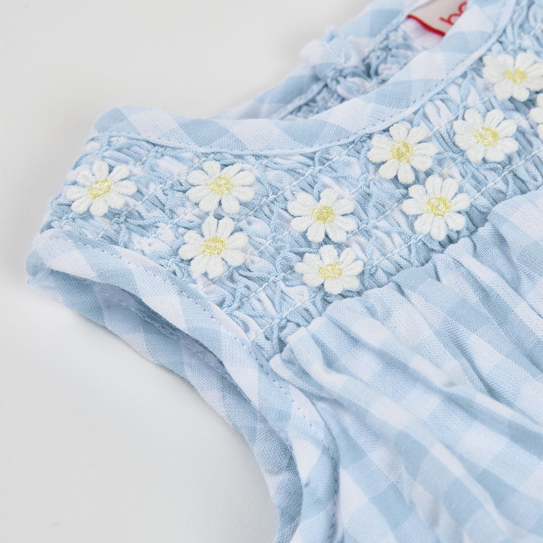 Vestito popeline quadri per neonati