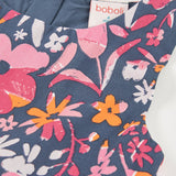 Vestito satin fiori per ragazza