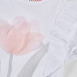 Maglietta jersey combinata per ragazza