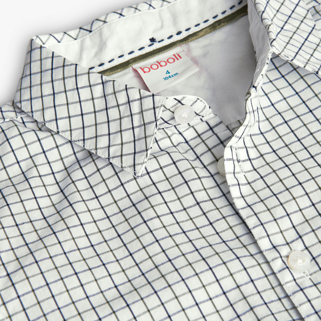 Camicia popelin quadri per ragazzo Art. 732147