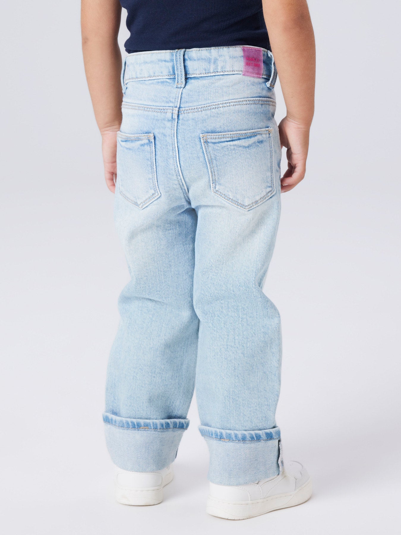 Jeans Dritti Rose Bambina