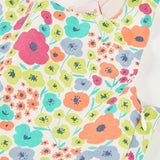 Vestito satin fiori per ragazza