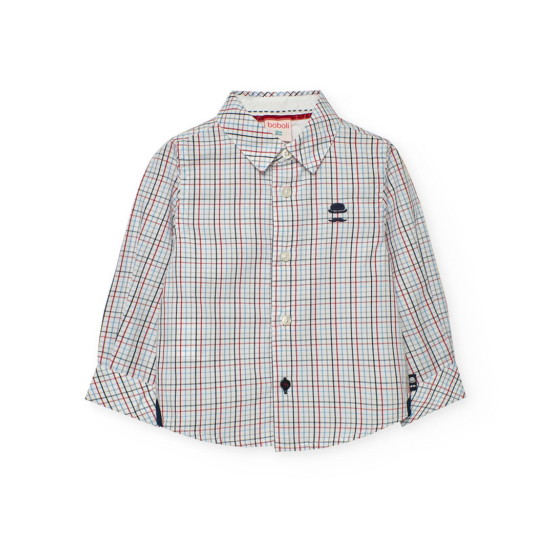 Camicia popelin quadri per neonati Art. 712246