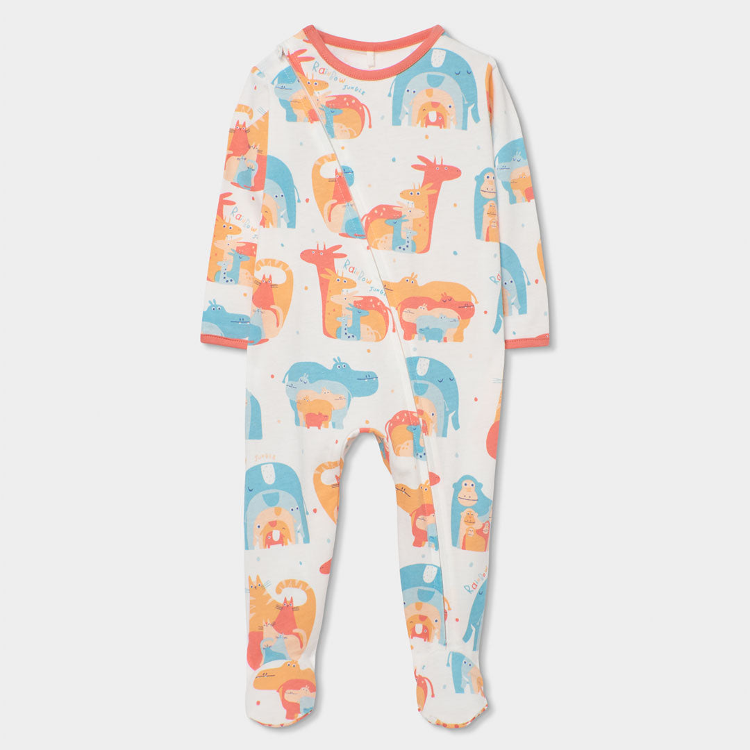 Tutina jersey stampato per neonati
