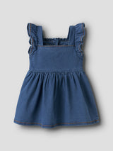 Abito bambina Morgan denim con balze Art. 13242777